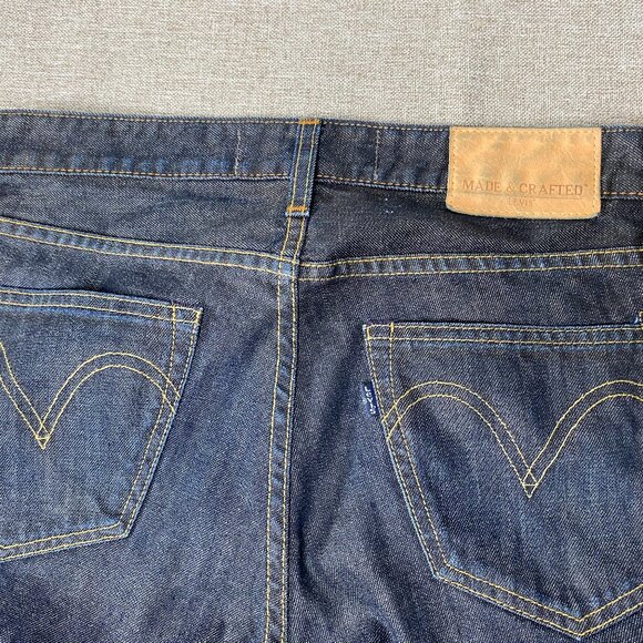 Levi's Made Crafted Tack Slim Denim Jeans Men's 29 Low Rise Blue-ish Black USA - Picture 15 of 16